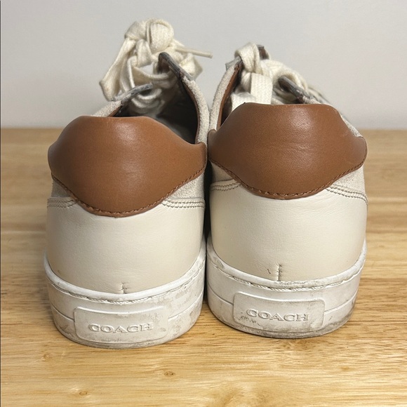 Coach Cream Lace-Up Sneakers - Picture 2 of 11